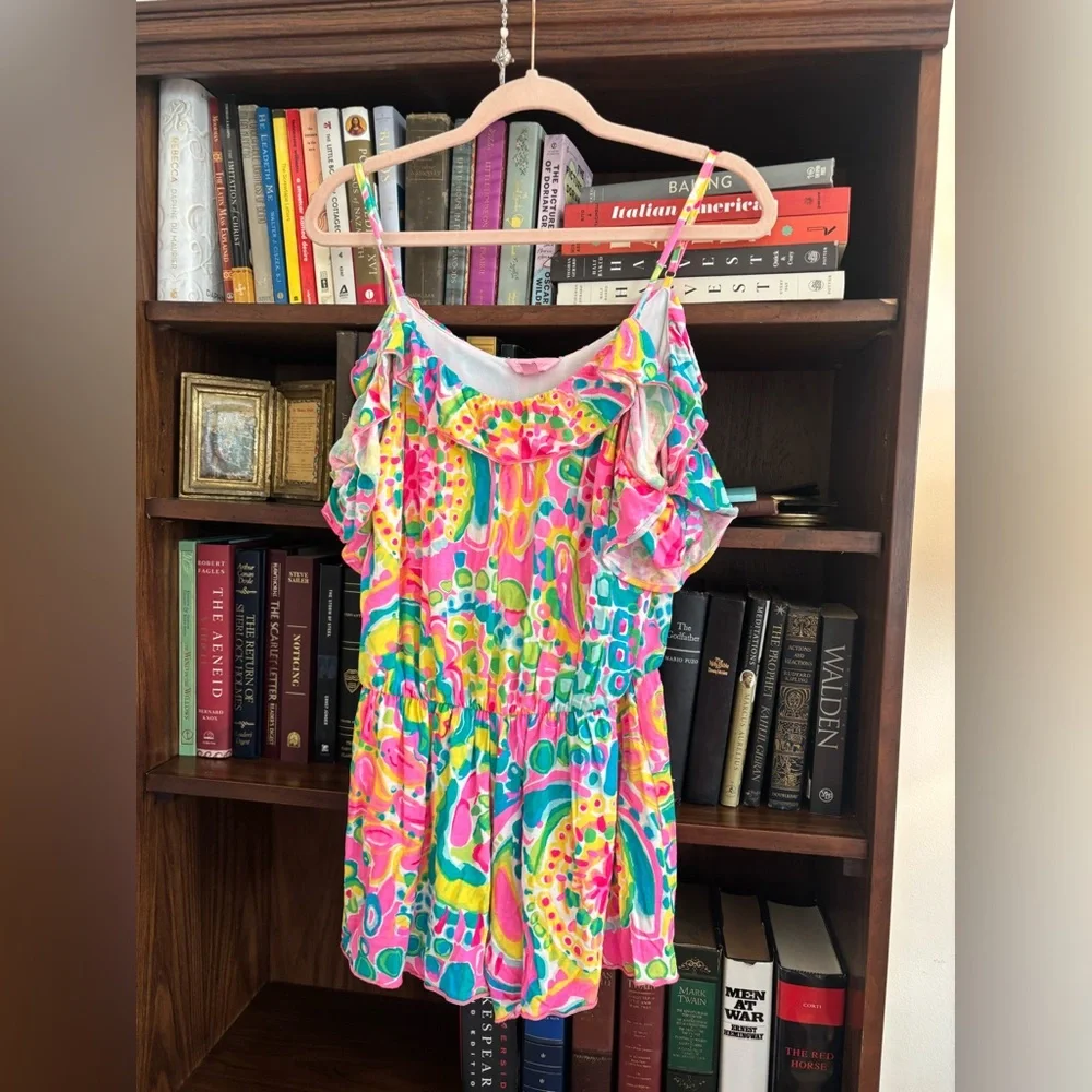 LILLY PULITIZER Fenella Romper Come Out of Your Shell SZ XS - Picture 2 of 5
